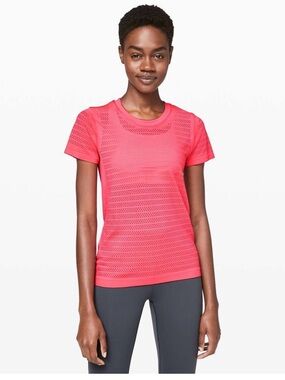 lululemon athletica Short-Sleeve Mesh Tee - Coral Pink